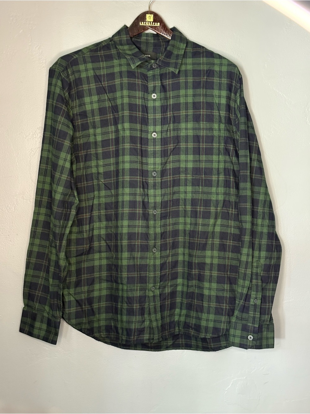 Vince. Classic Fit Green Button Up ~ Size L